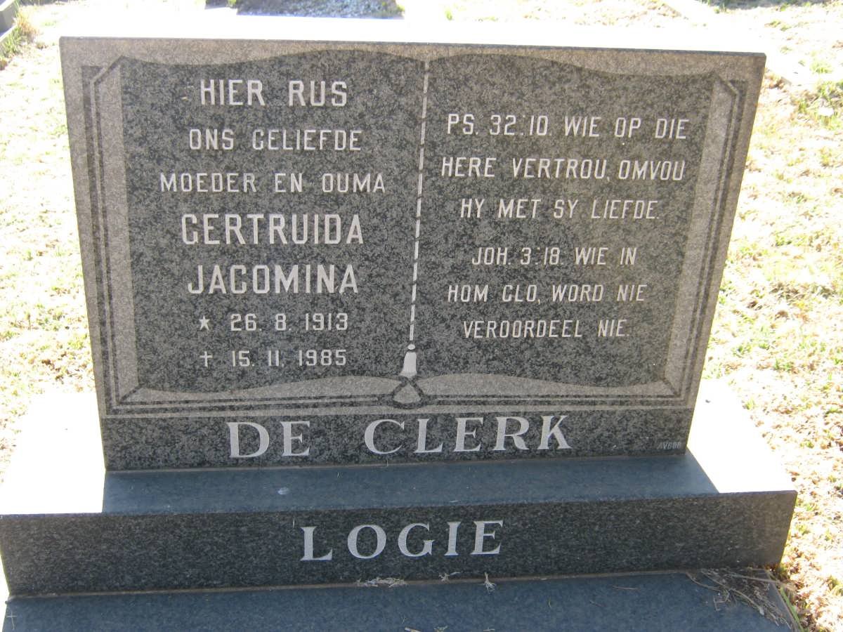 CLERK Gertruida Jacomina, de 1913-1985
