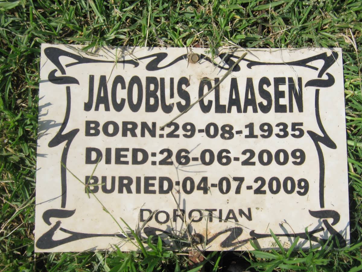 CLAASEN Jacobus 1935-2009