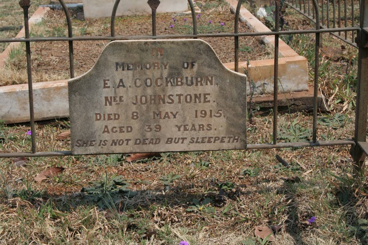 COCKBURN E.A. nee JOHNSTONE -1915