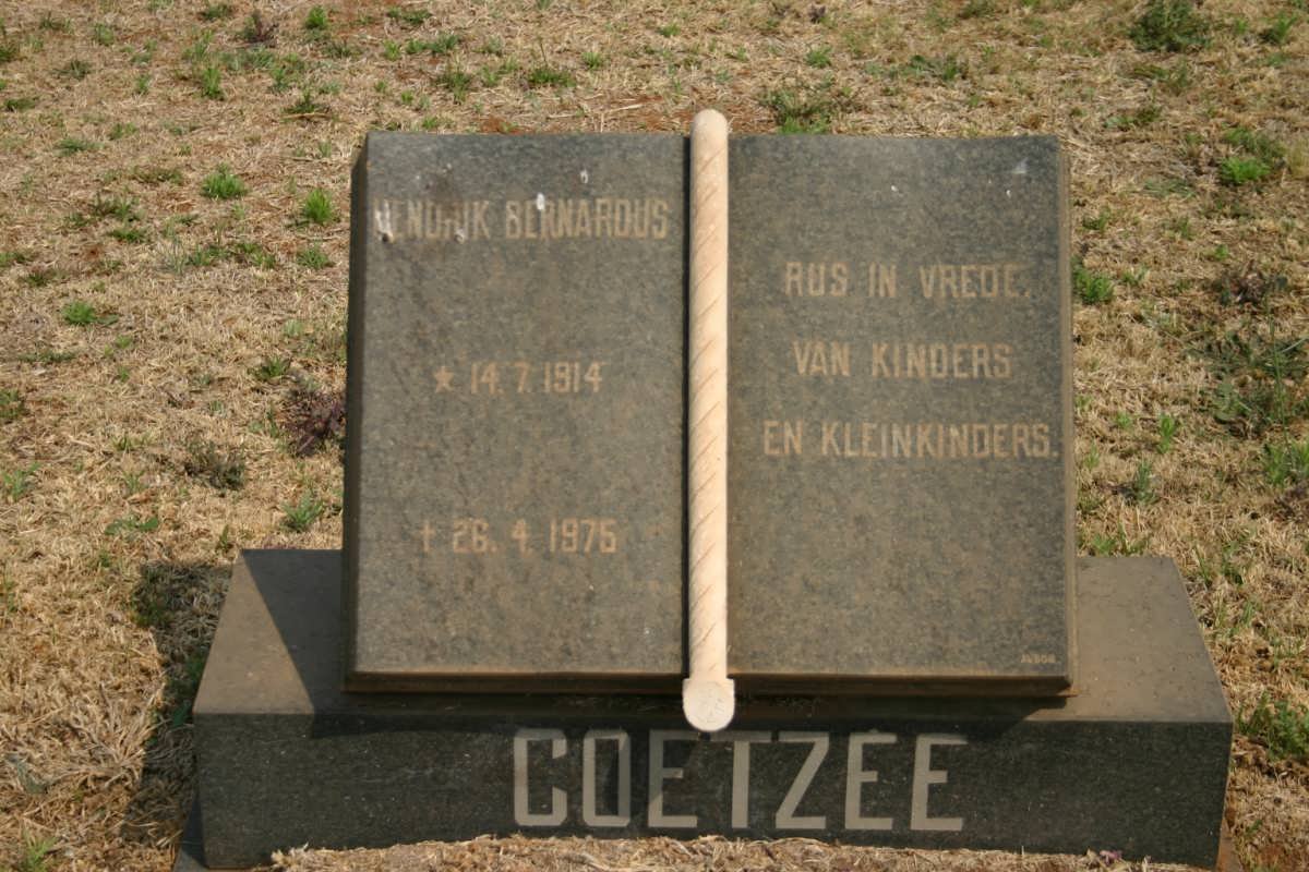 COETZEE Hendrik Bernardus 1914-1975
