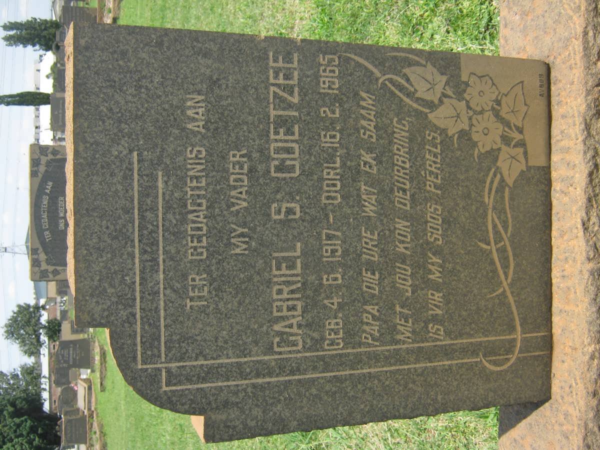 COETZEE Gabriel S. 1917-1965