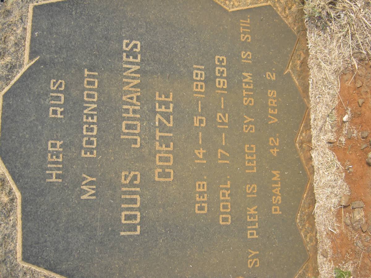 COETZEE Louis Johannes 1891-1933