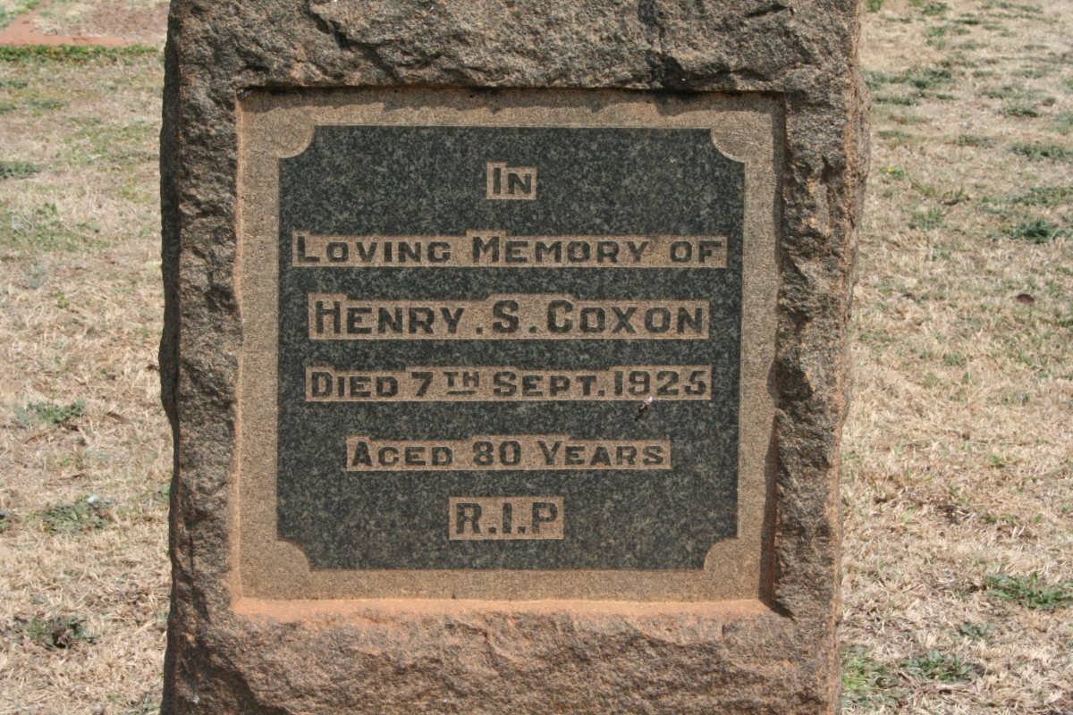 COXON Henry S. -1925
