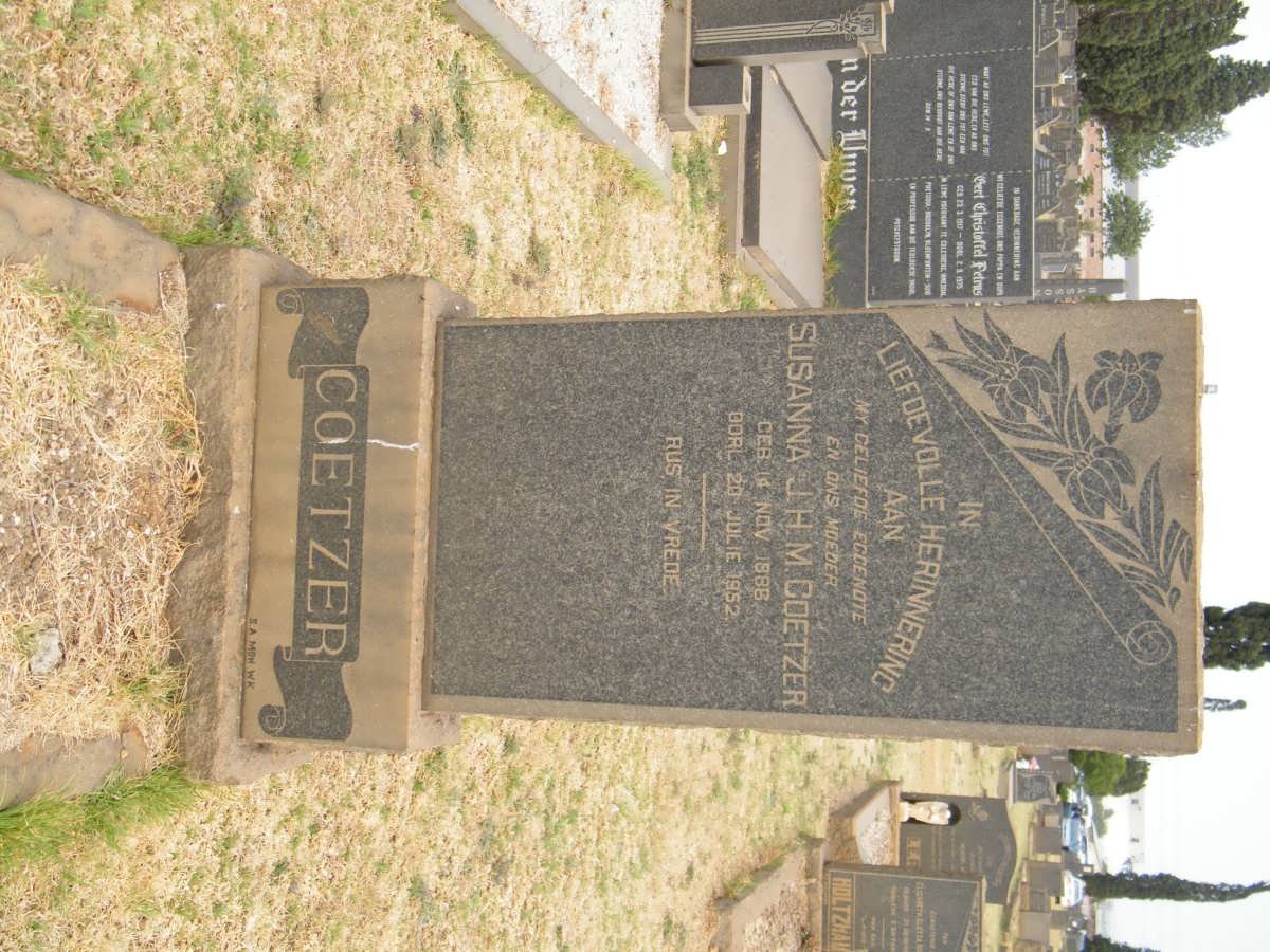 COETZER Susanna J.H.M. 1886-1952