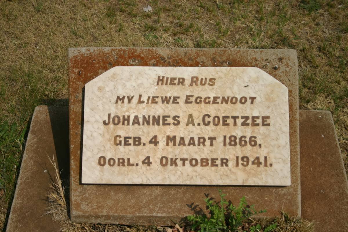 COETZEE Johannes A. 1866-1941