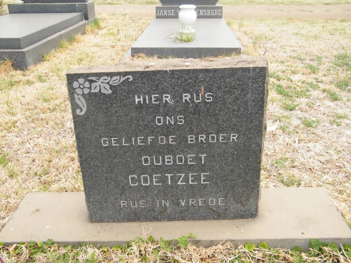 COETZEE Ouboet