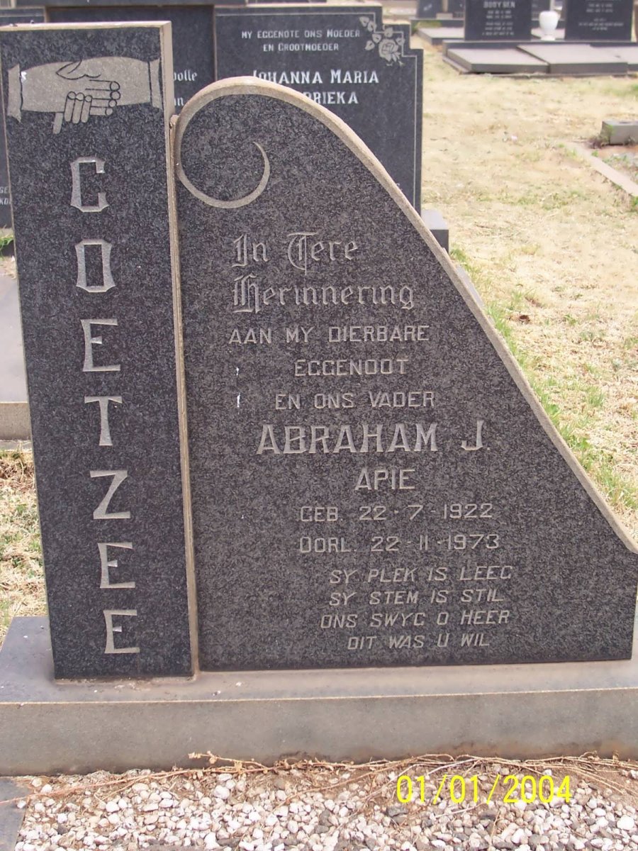 COETZEE Abraham J. 1922-1973