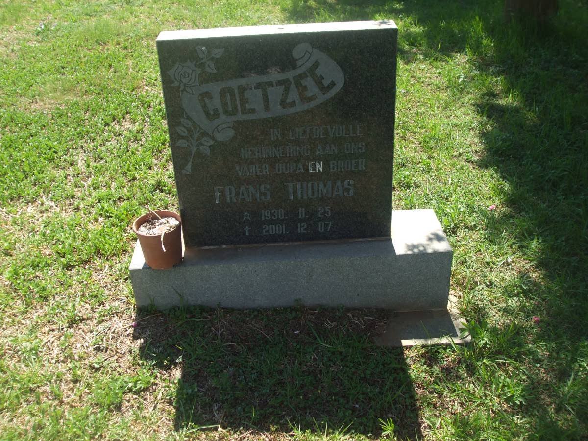 COETZEE Frans Thomas 1930-2001