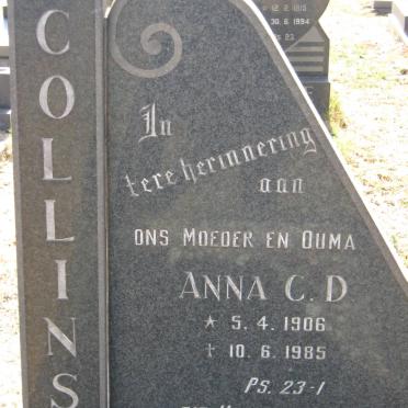 COLLINS Anna C.D. 1906-1985