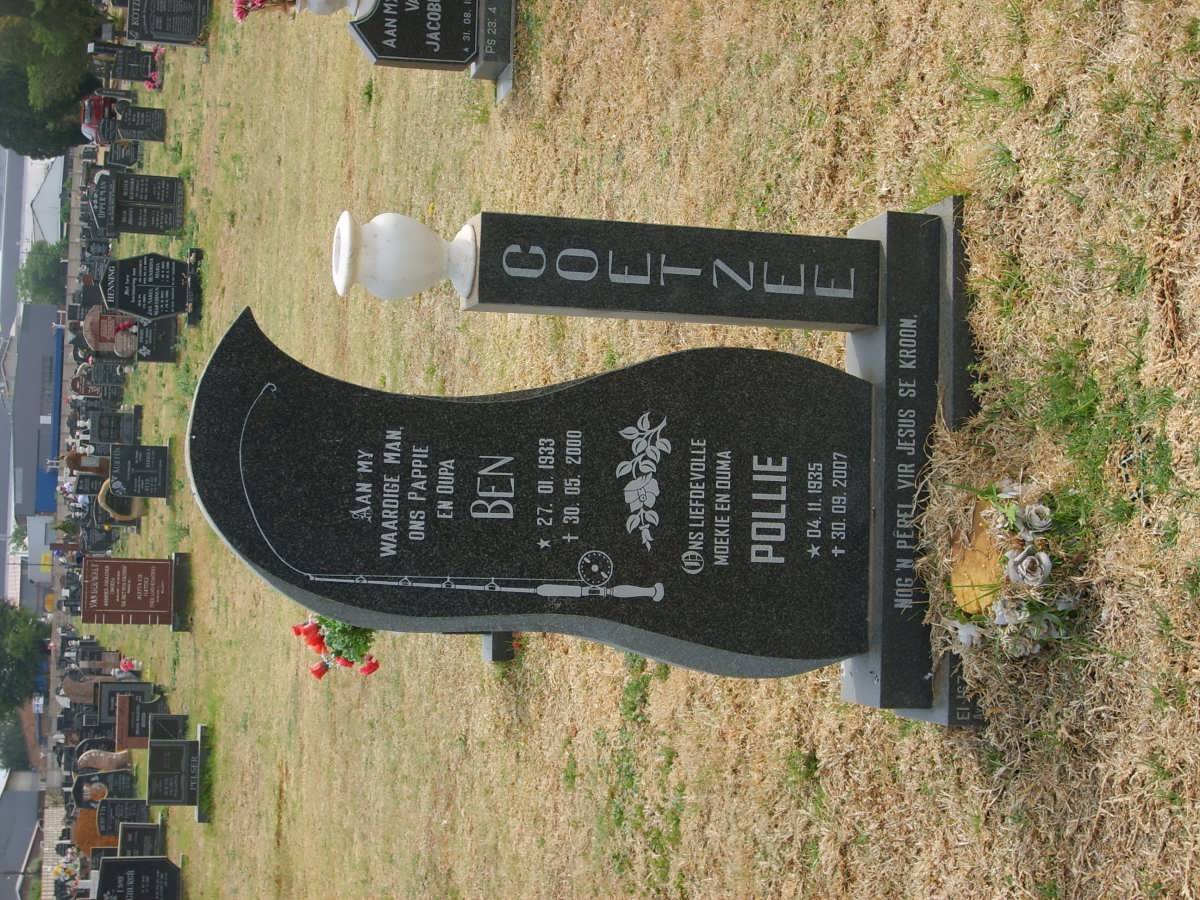 COETZEE Ben 1933-2000 &amp; Pollie 1935-2007