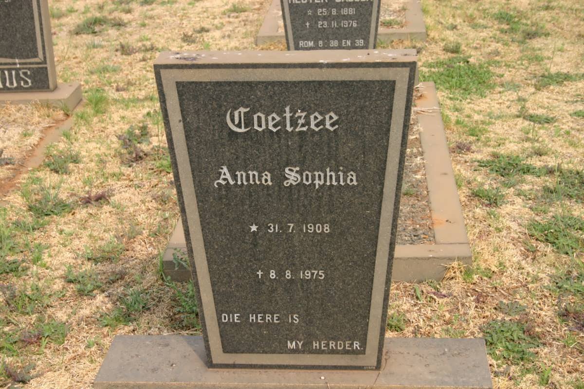 COETZEE Anna Sophia 1908-1975