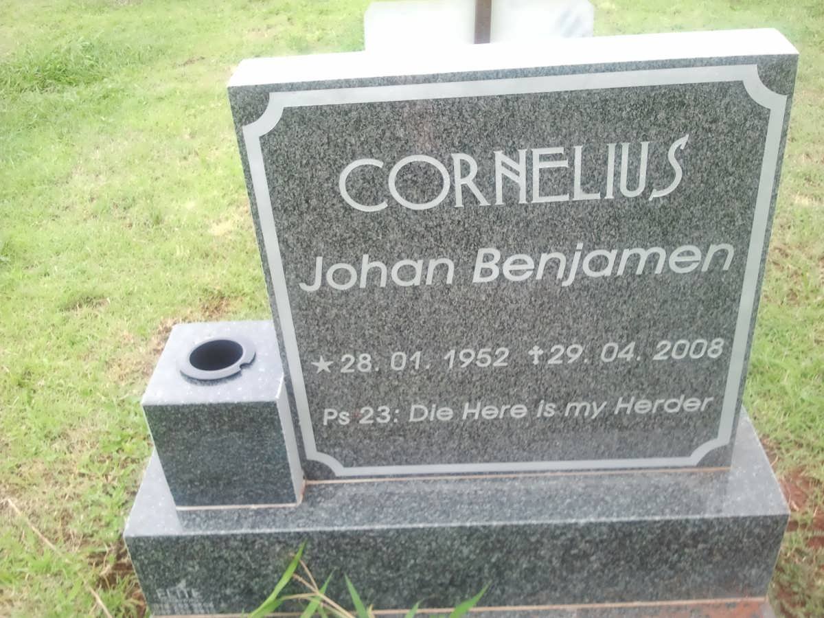 CORNELIUS Johan Benjamen 1952-2008