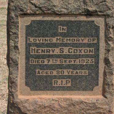 COXON Henry S. -1925