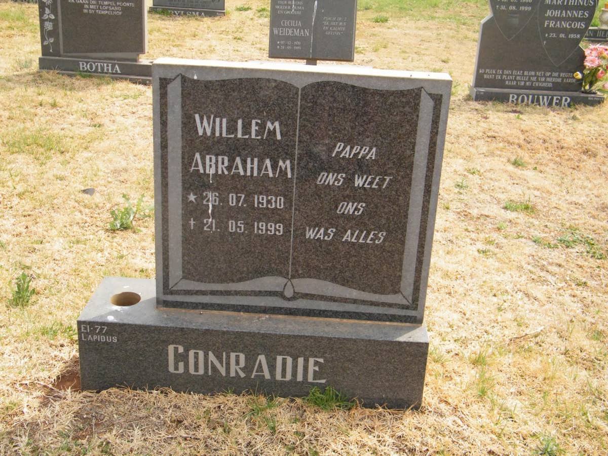 CONRADIE Willem Abraham 1930-1999