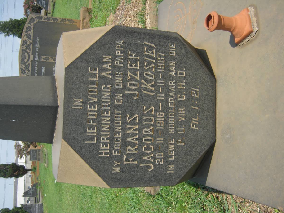 COETZEE Frans Jozef Jacobus 1916-1967