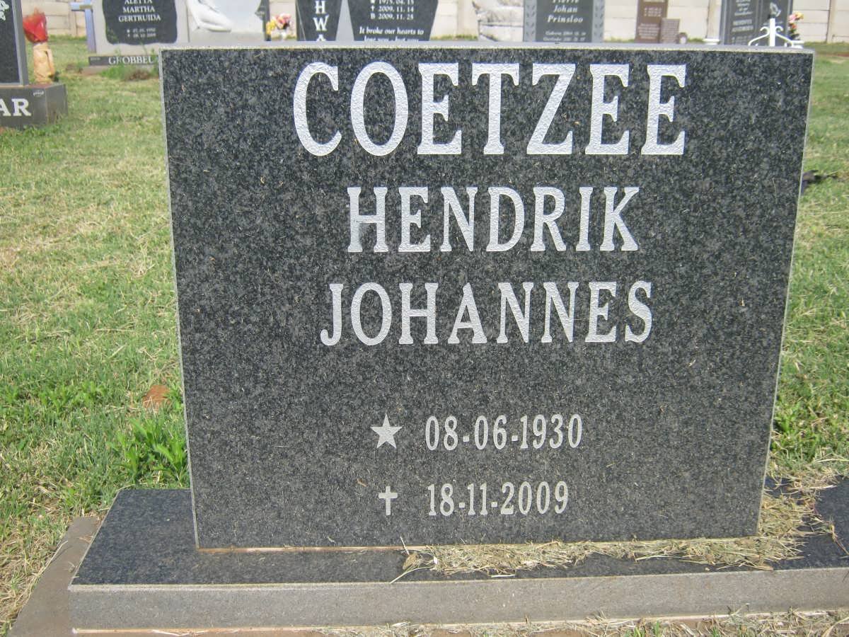 COETZEE Hendrik Johannes 1930-2009