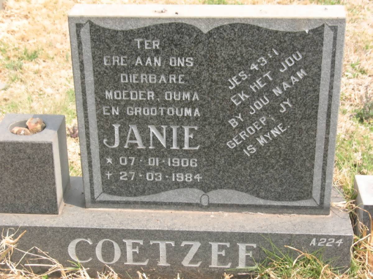 COETZEE Janie 1906-1984