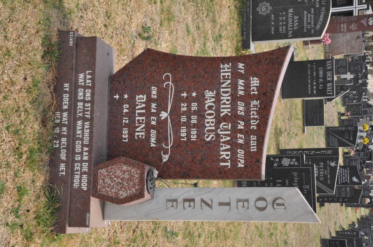 COETZEE Hendrik Tjaart Jacobus 1931-1997 &amp; Dalene 1937-
