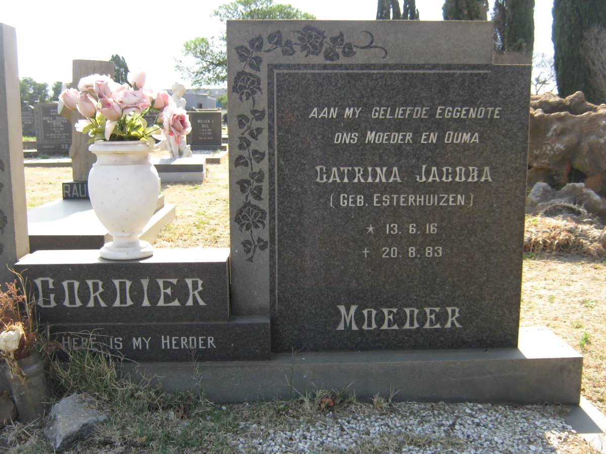 CORDIER Catrina Jacoba nee ESTERHUIZEN 1916-1983