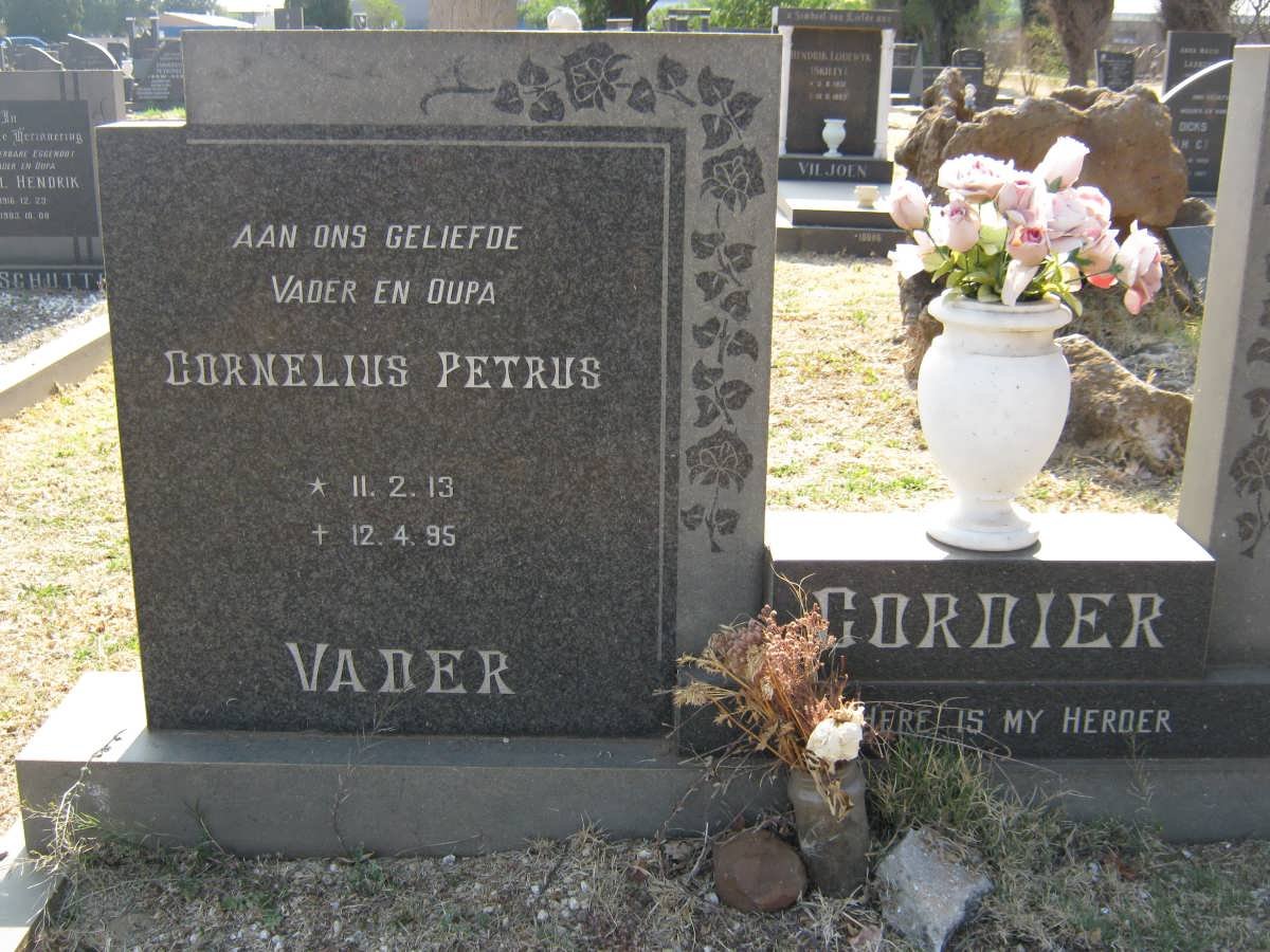 CORDIER Cornelius Petrus 1913-1995