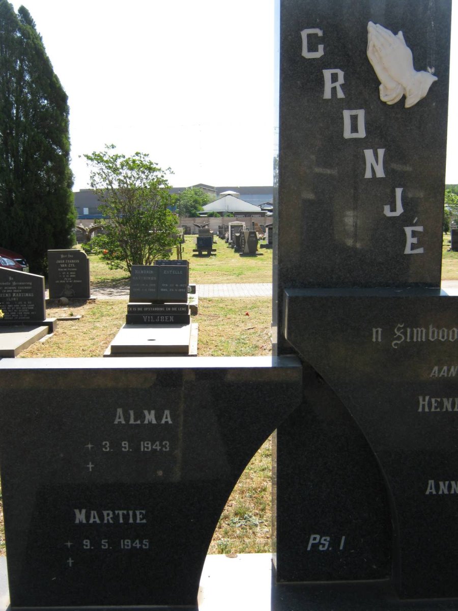 CRONJÉ Alma 1943- :: CRONJÉ Martie 1945-