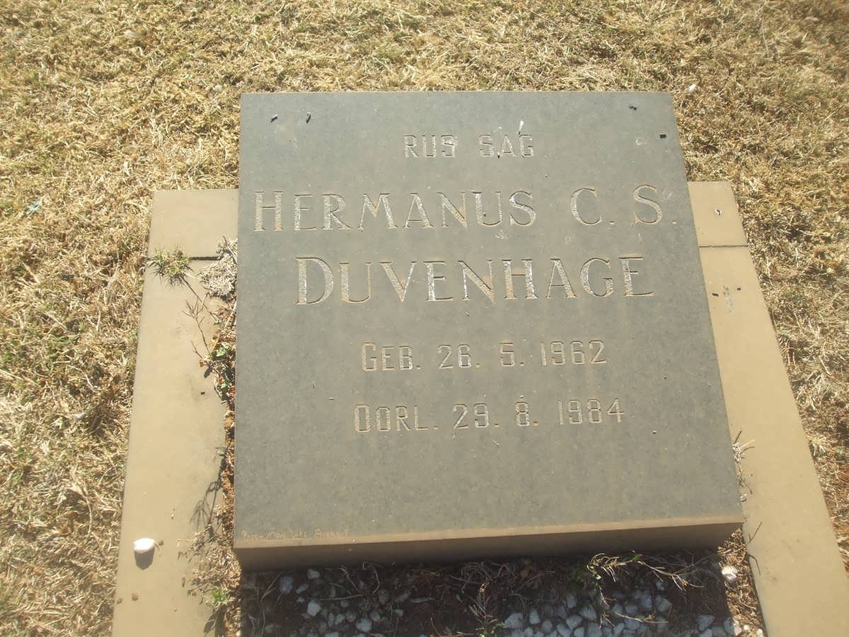 DUVENHAGE Hermanus C.S. 1962-1984