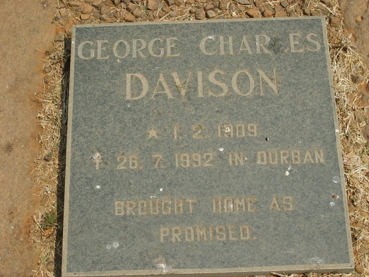 DAVISON George Charles 1909-1992