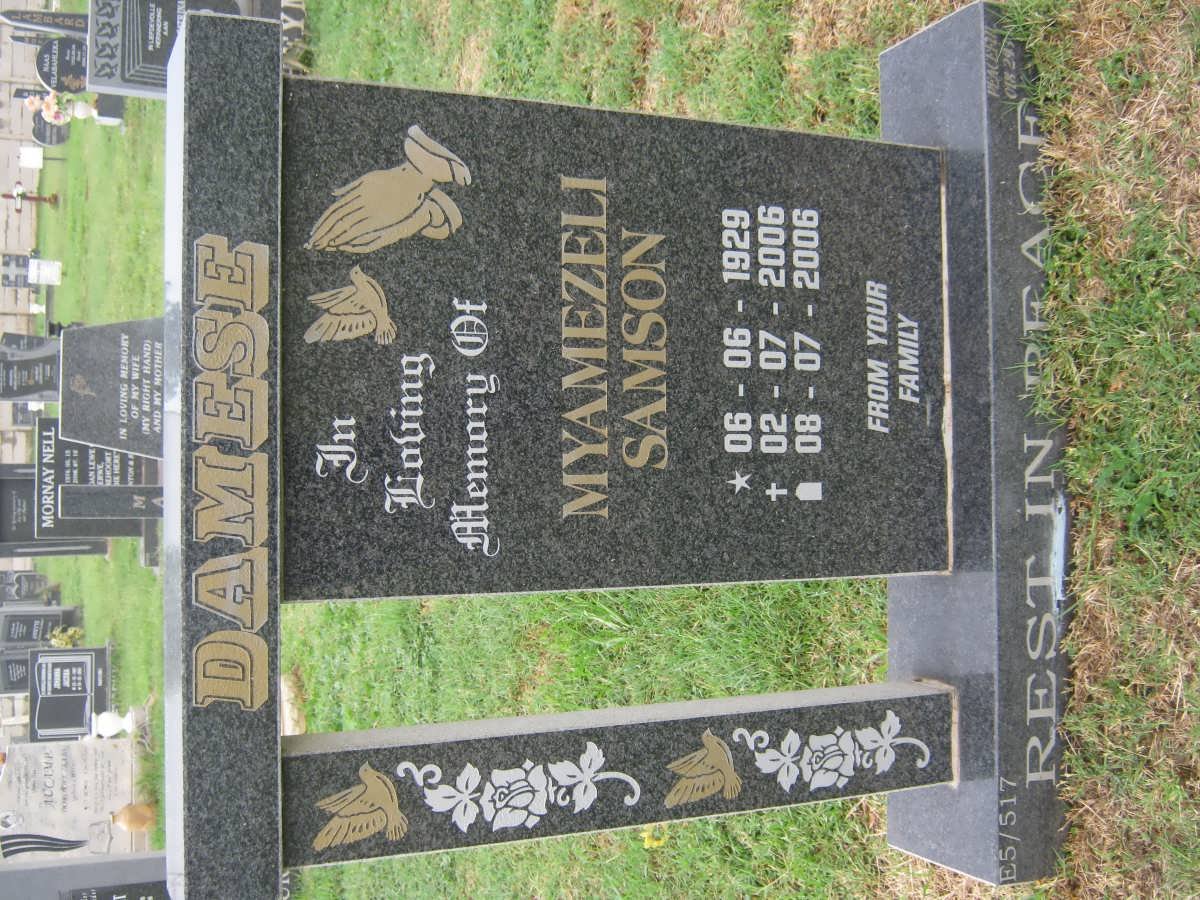 DAMESE Myamezeli Samson 1929-2006