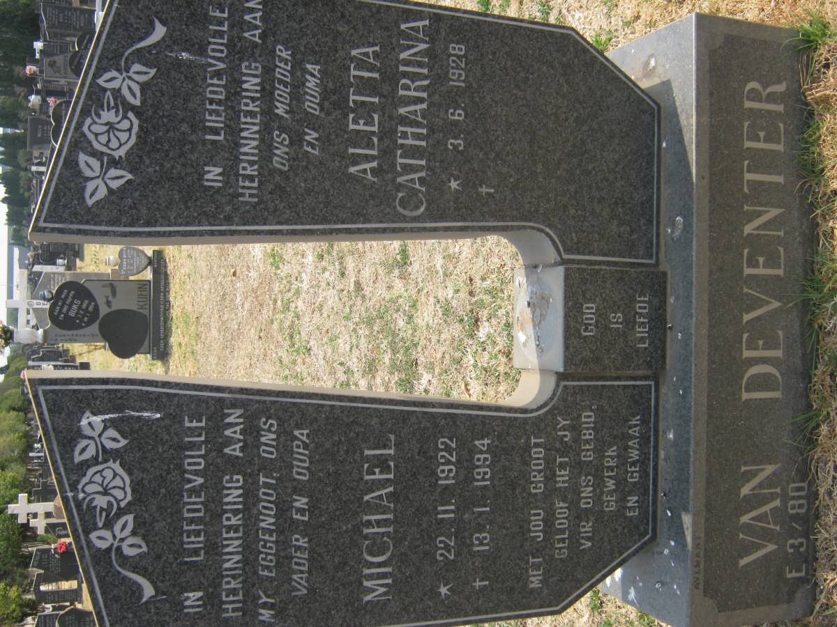 DEVENTER Michael, van 1922-1994 &amp; Aletta Catharina 1928-