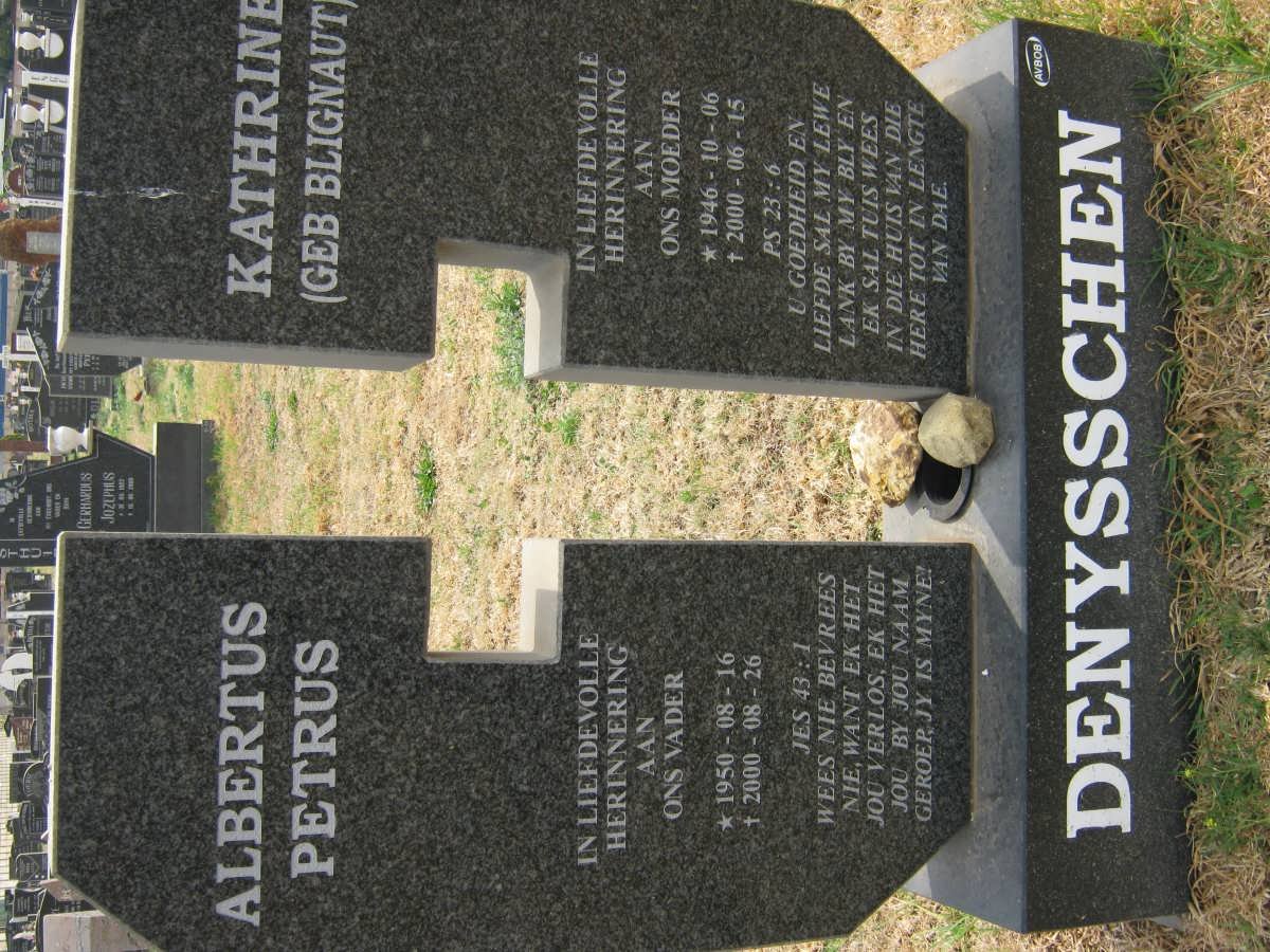DENYSSCHEN Albertus Petrus 1950-2000 &amp; Kathrine BLIGNAUT 1946-2000