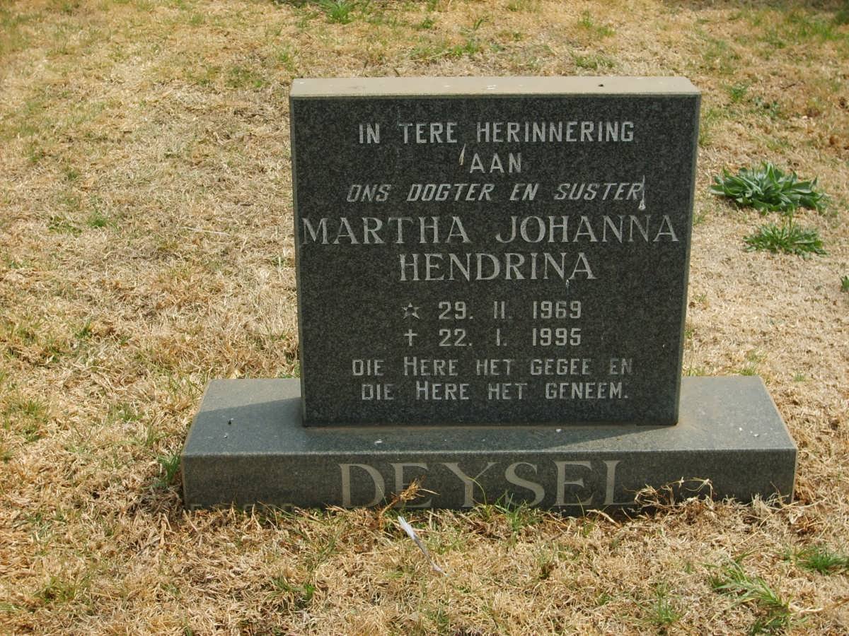 DEYSEL Martha Johanna Hendrina 1969-1995