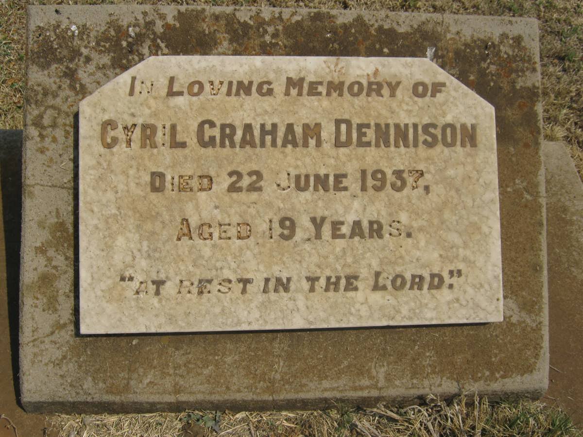 DENNISON Cyril George -1937