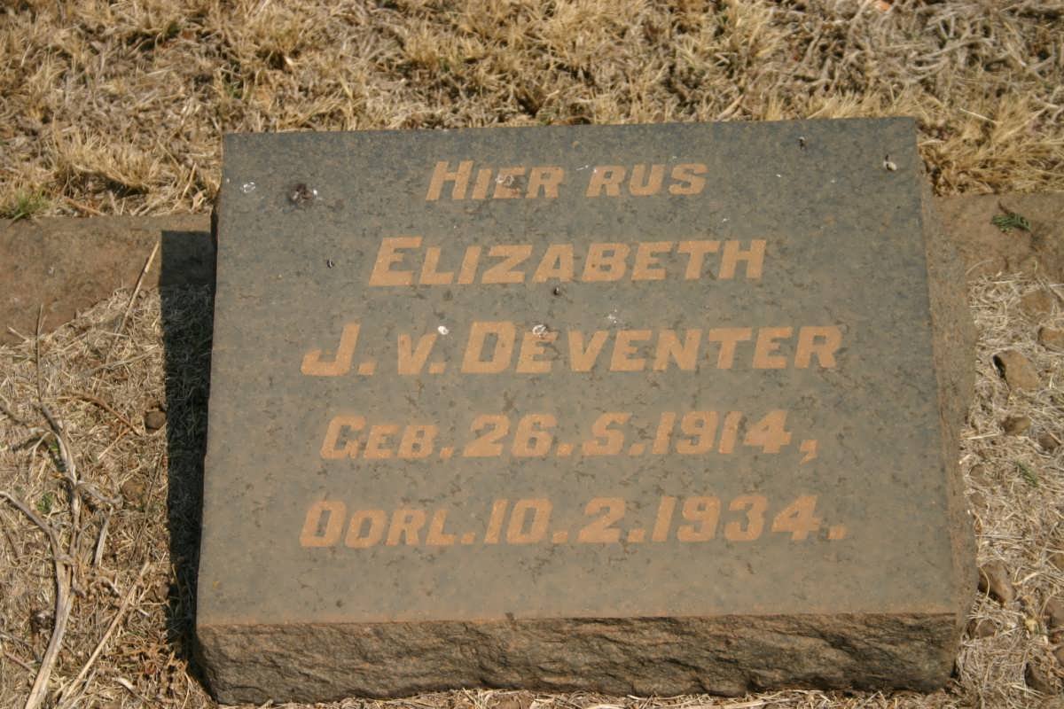 DEVENTER Elizabeth J., van 1914-1934