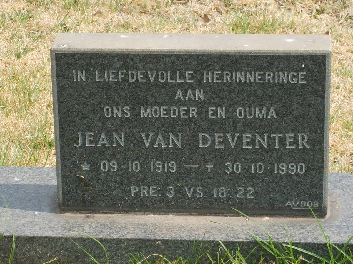 DEVENTER Jean, van 1919-1990