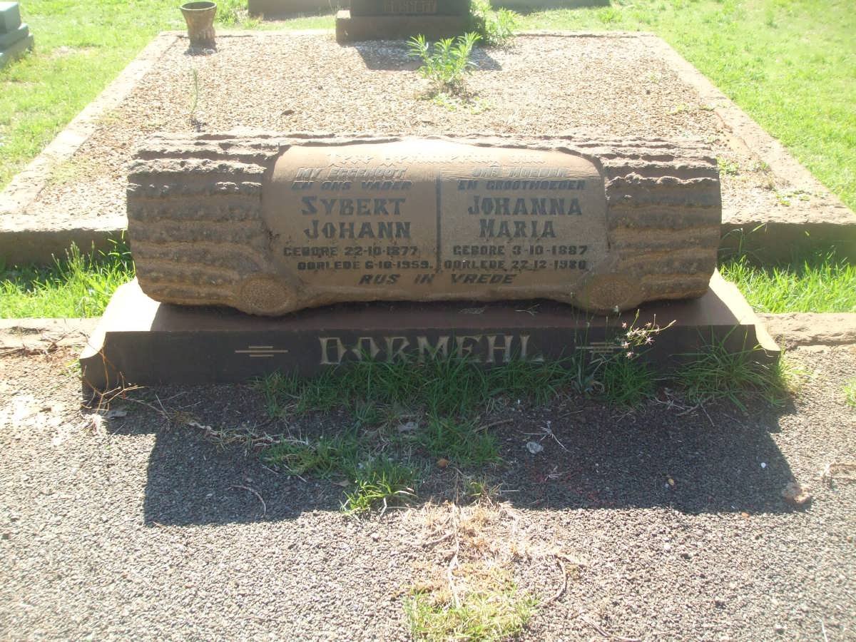 DORMEHL Sybert Johann 1877-1959 &amp; Johanna Maria 1887-1980