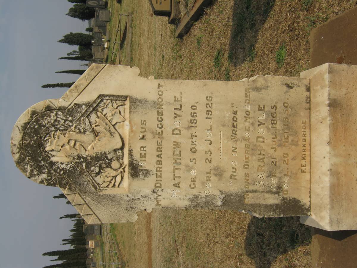 DOYLE Matthew 1860-1926 &amp; Sarah 1865-1950
