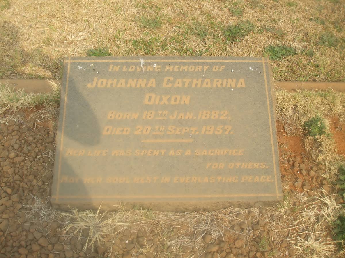 DIXON Johanna Catharina 1882-1957