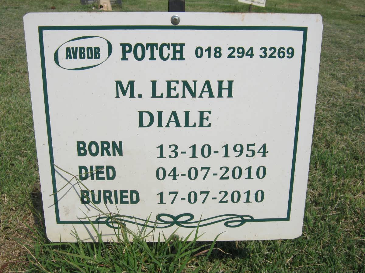 DIALE M. Lenah 1954-2010