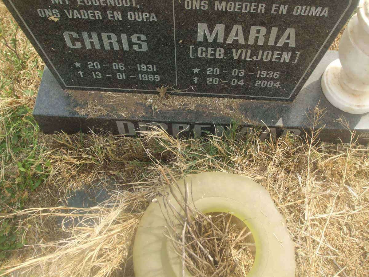 DIPPENAAR Christiaan Rudolph Opperman 1931-1999 &amp; Maria Elizabeth Susanna VILJOEN 1936-2004
