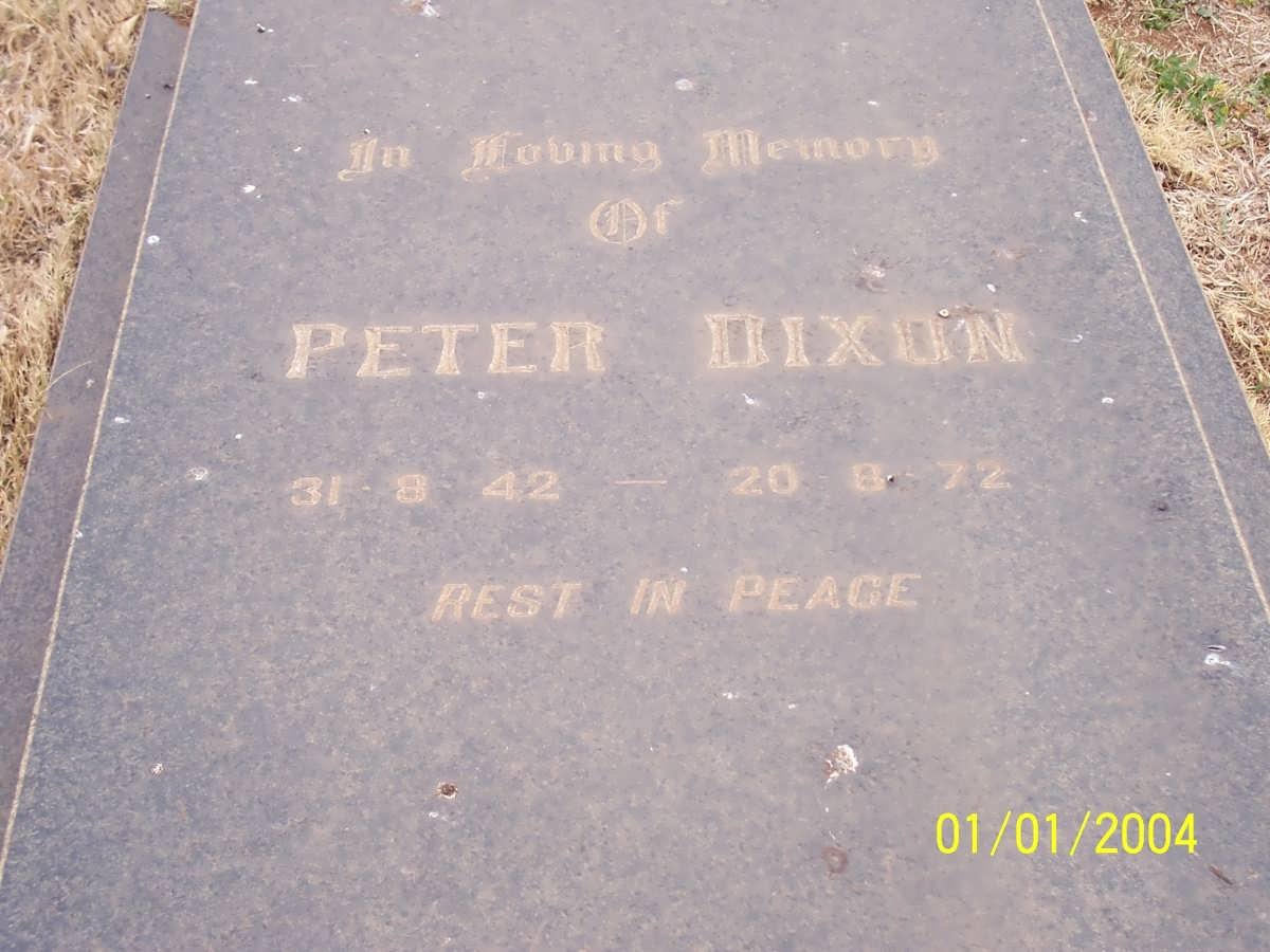 DIXON Pieter 1942-1972