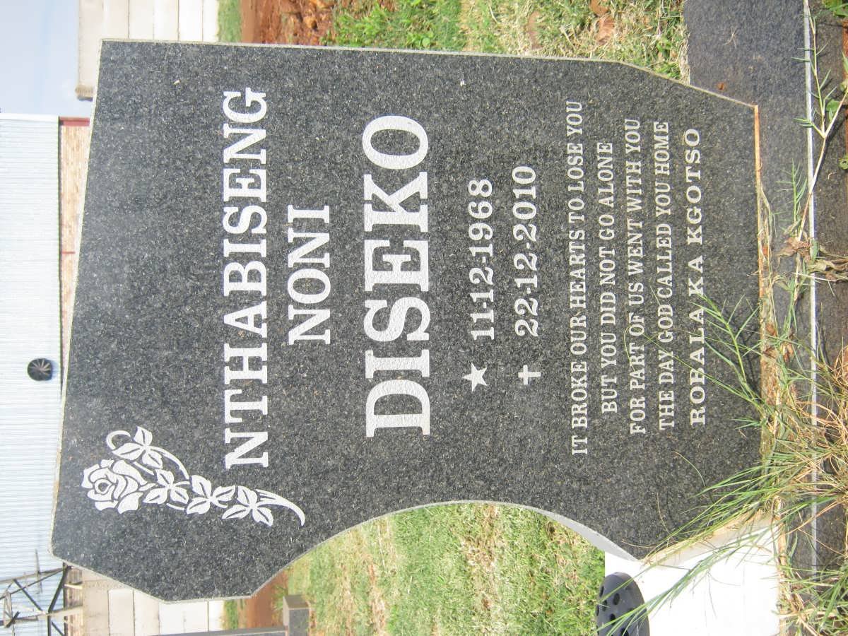 DISEKO Nthabiseng Noni 1968-2010