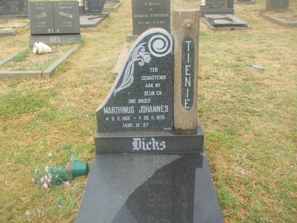 DICKS Marthinus Johannes 1963-1976