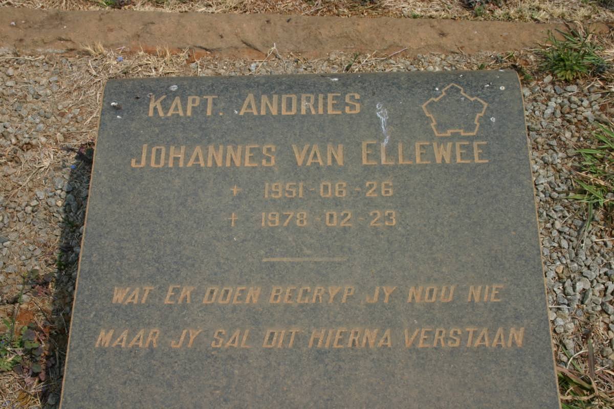 ELLEWEE Andries Johannes, van 1951-1978