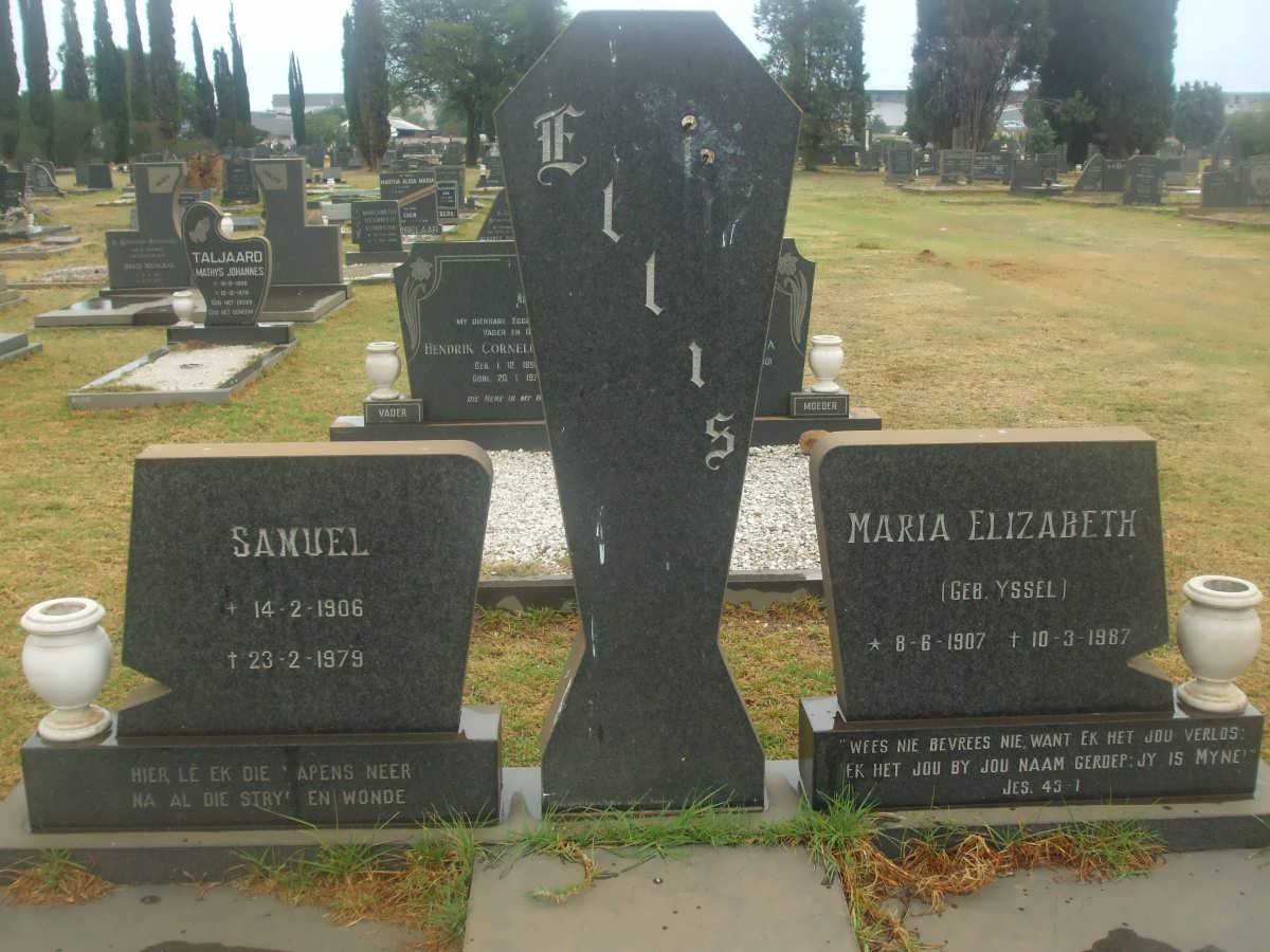 ELLIS Samuel 1906-1979 &amp; Maria Elizabeth YSSEL 1907-1987