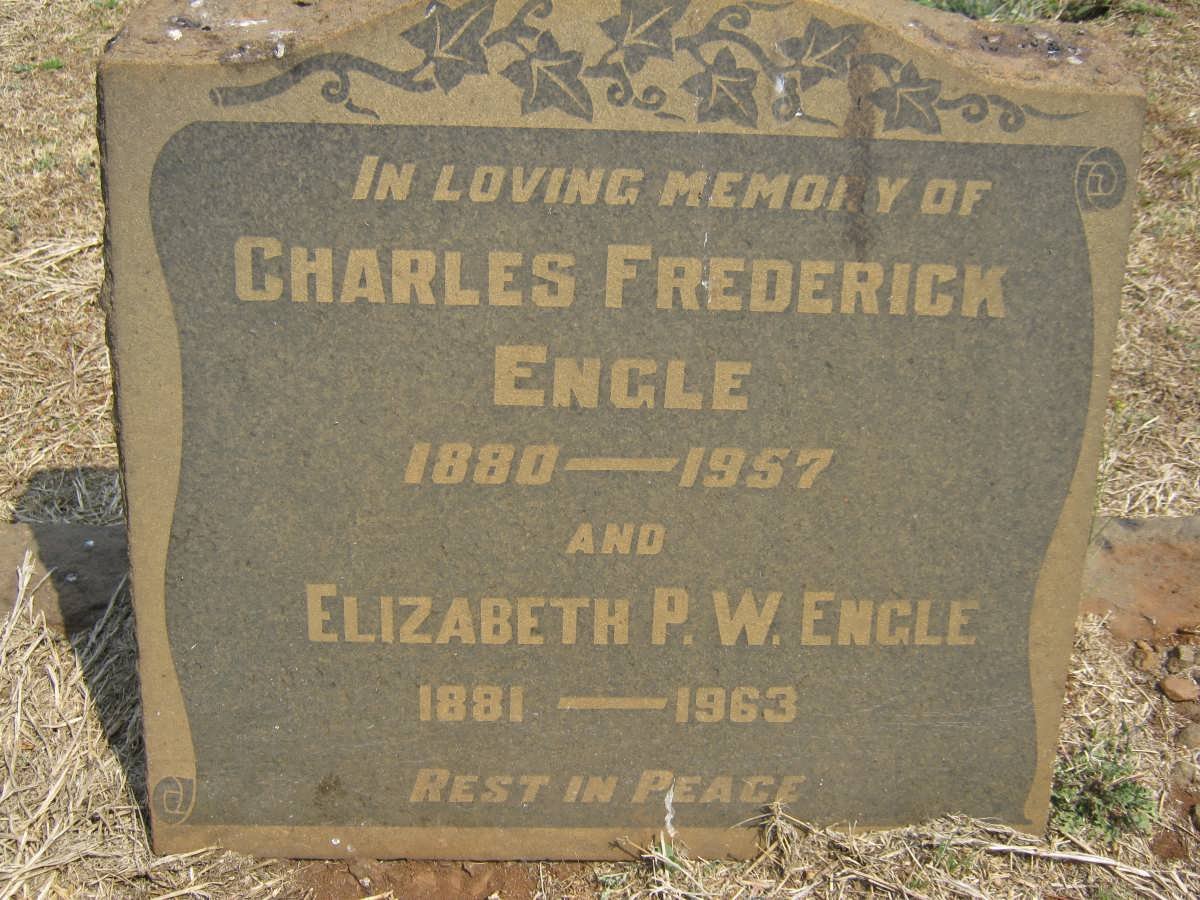 ENGLE Charles Frederick 1880-1957 &amp; Elizabeth P.W. 1881-1963
