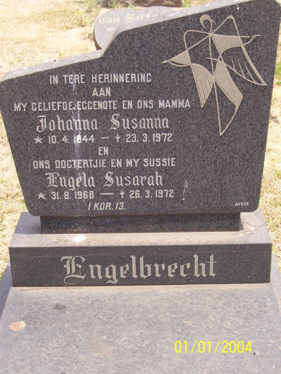 ENGELBRECHT Johanna Susanna 1944-1972 :: ENGELBRECHT Engela Susarah 1968-1972