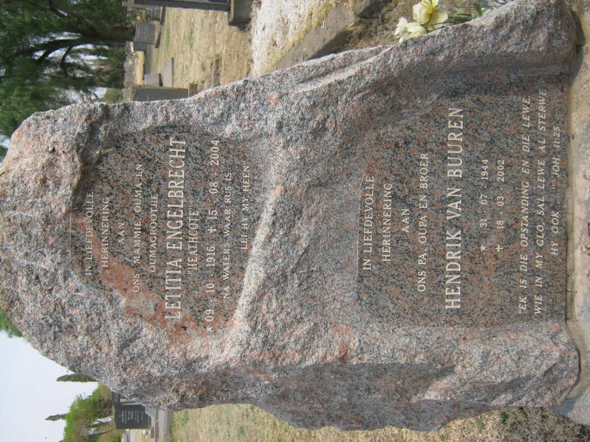 ENGELBRECHT Letitia nee HEATHCOTE 1916-2004 :: VAN BUUREN Hendrik, van 1944-2002