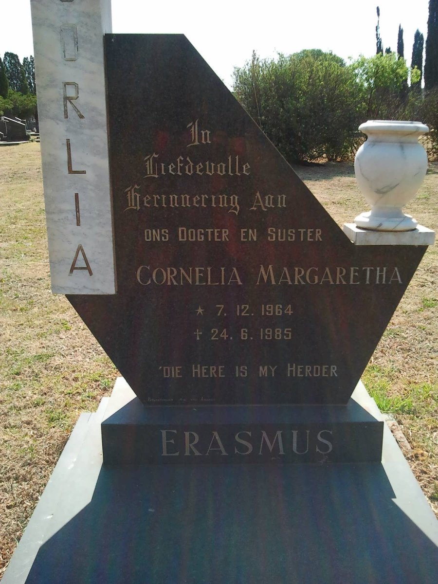 ERASMUS Cornelia Margaretha 1964-1985
