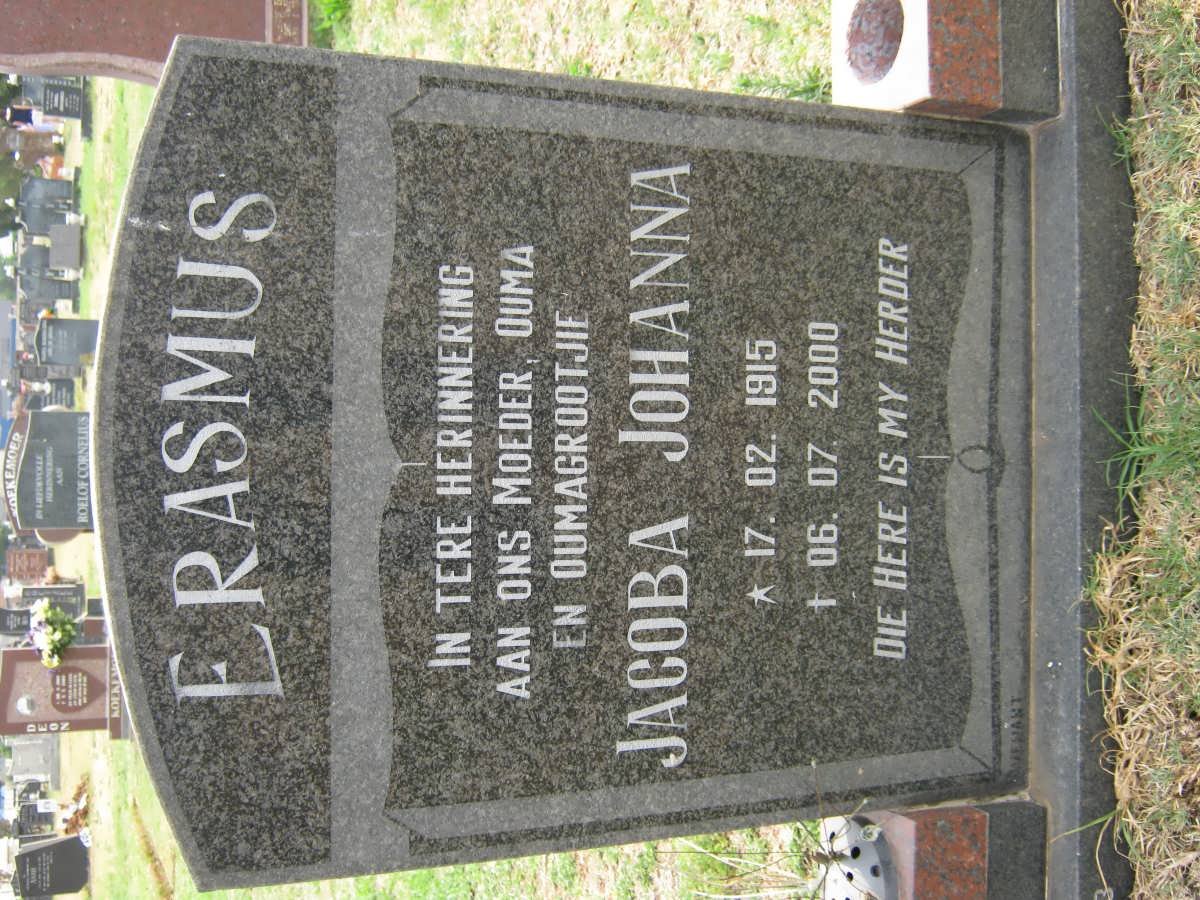 ERASMUS Jacoba Johanna 1915-2000