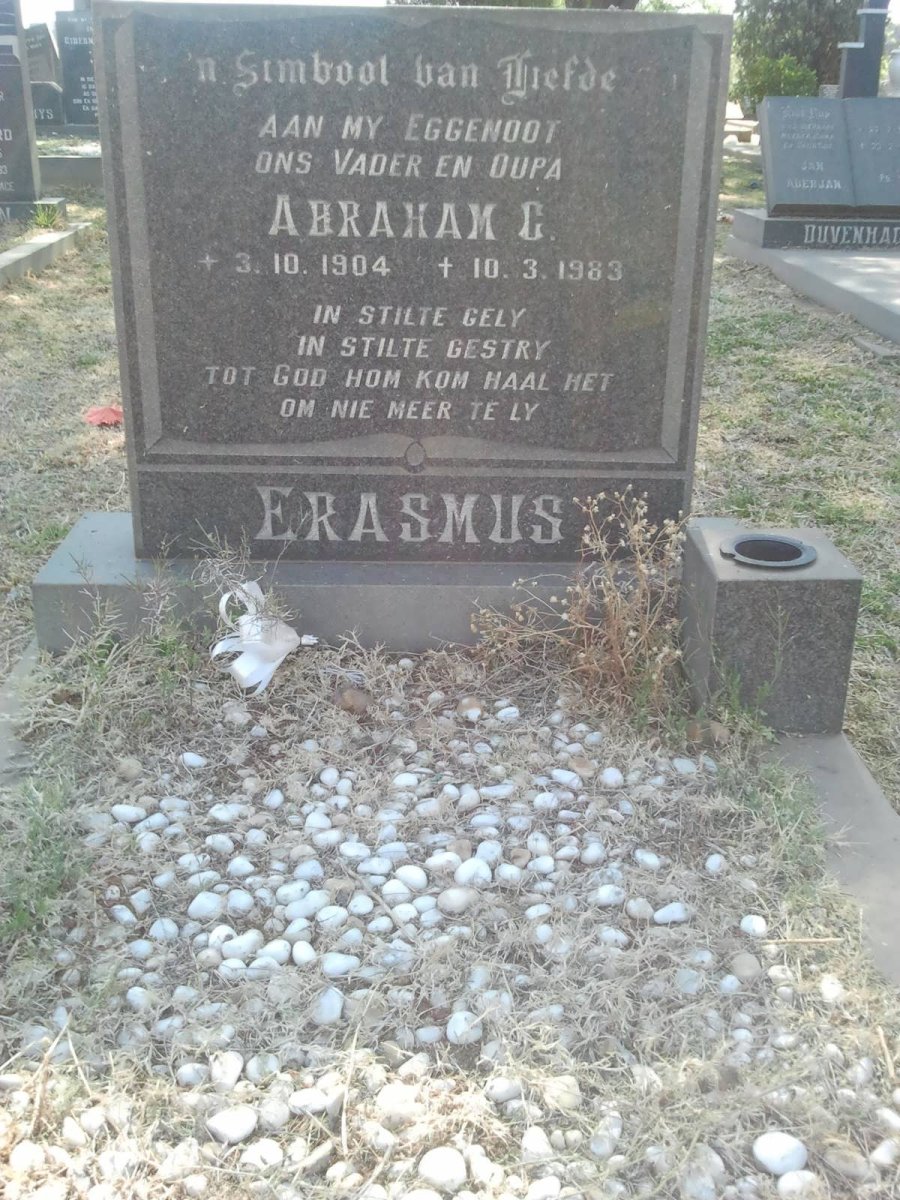 ERASMUS Abraham C. 1904-1983